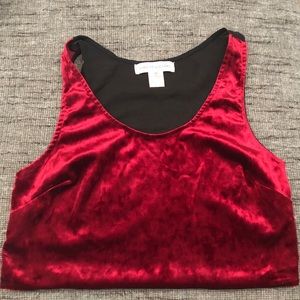 4/$20 Band of gypsies velvet mesh crop top